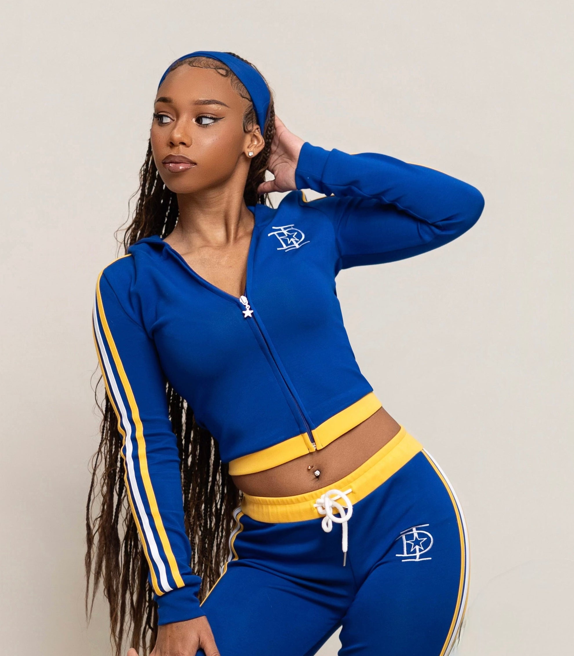 BLUE DREAM CROPPED HOODIE