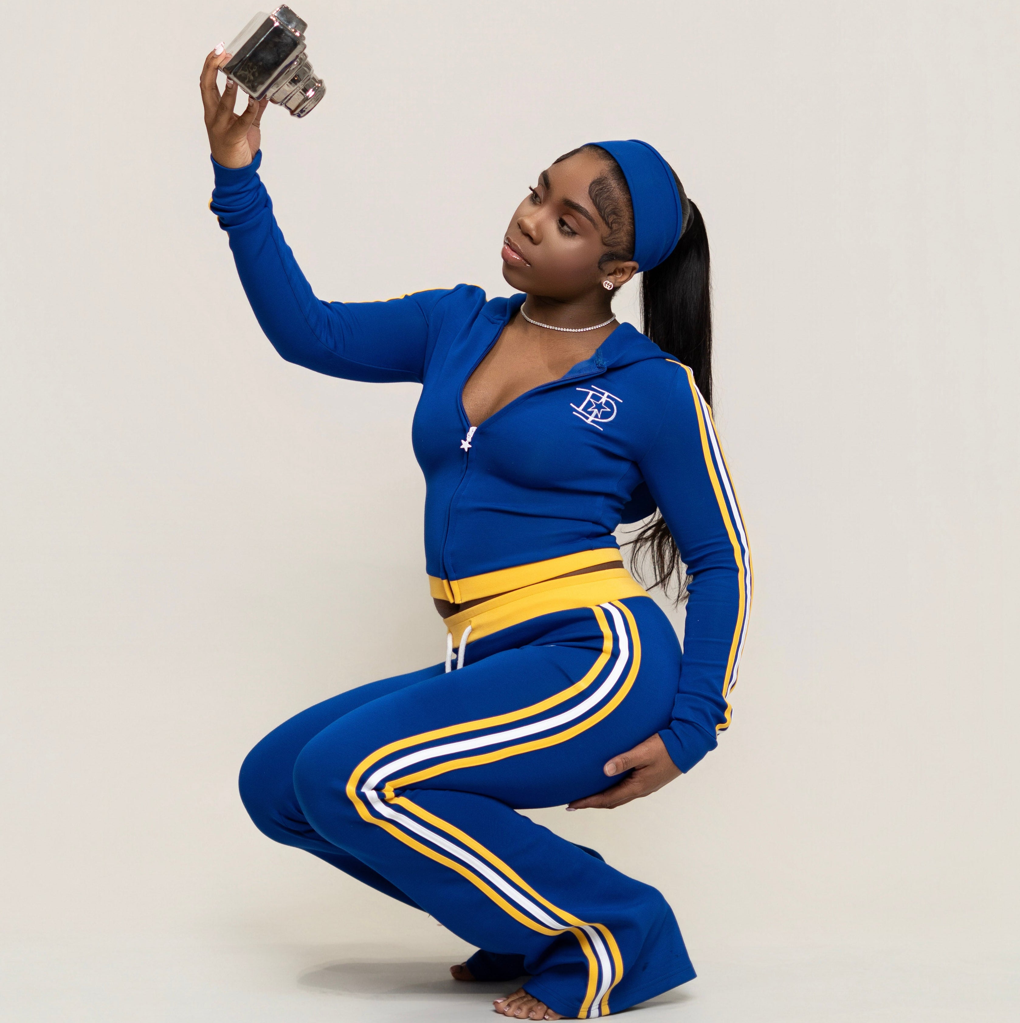 BLUE DREAM CROPPED HOODIE