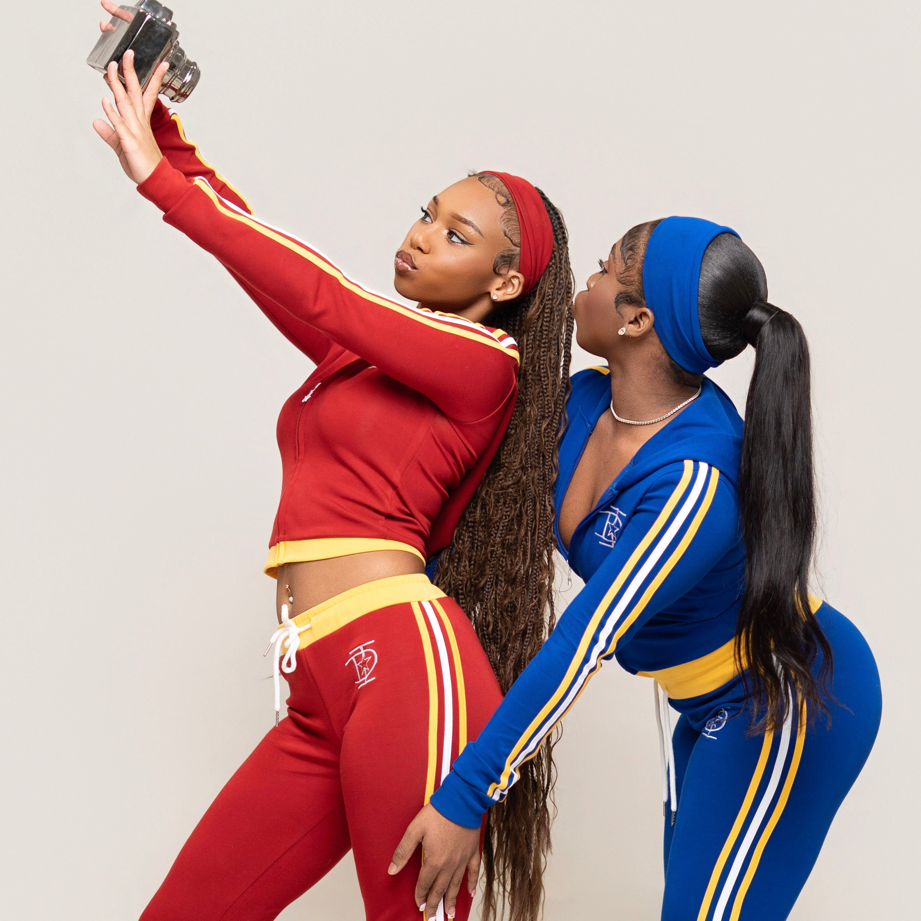 RUBY RED CROPPED ZIP - UP HOODIE