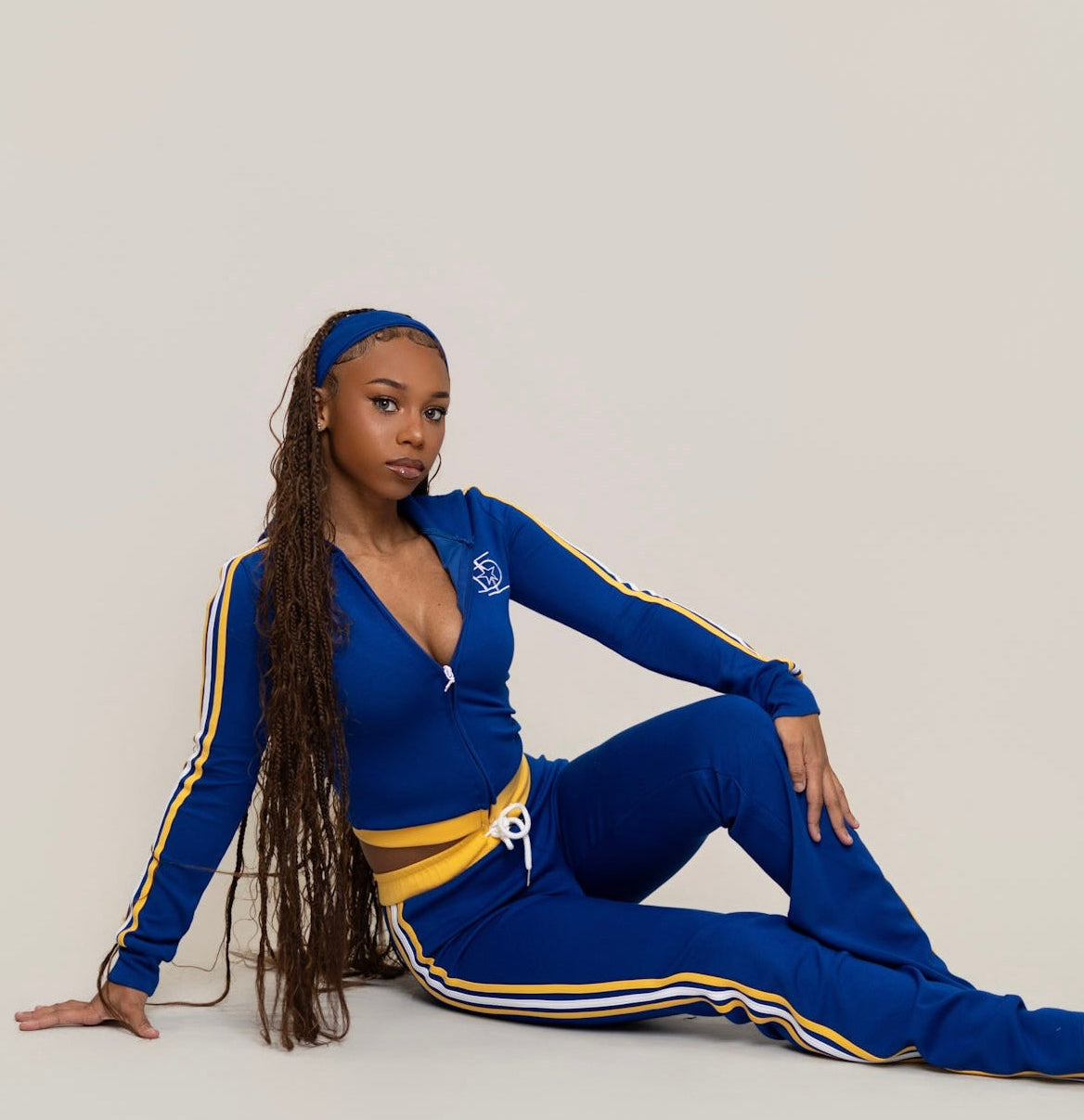 BLUE DREAM CROPPED HOODIE