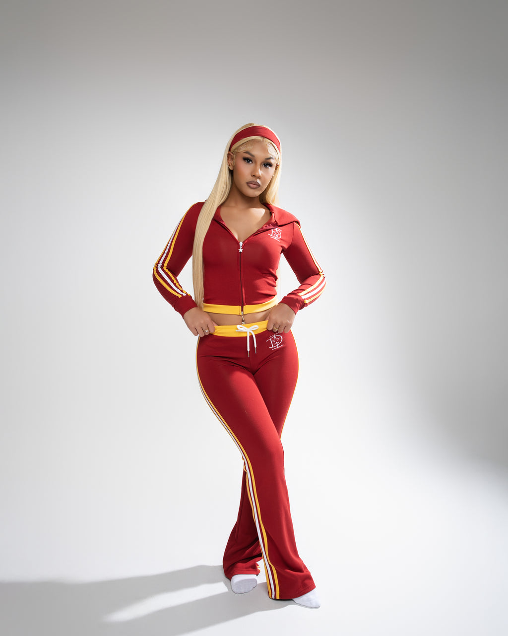 RUBY RED FLARE PANTS