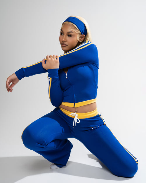 BLUE DREAM CROPPED HOODIE